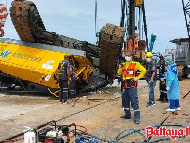 pattaya news 3 crane operator killed in rig collapse