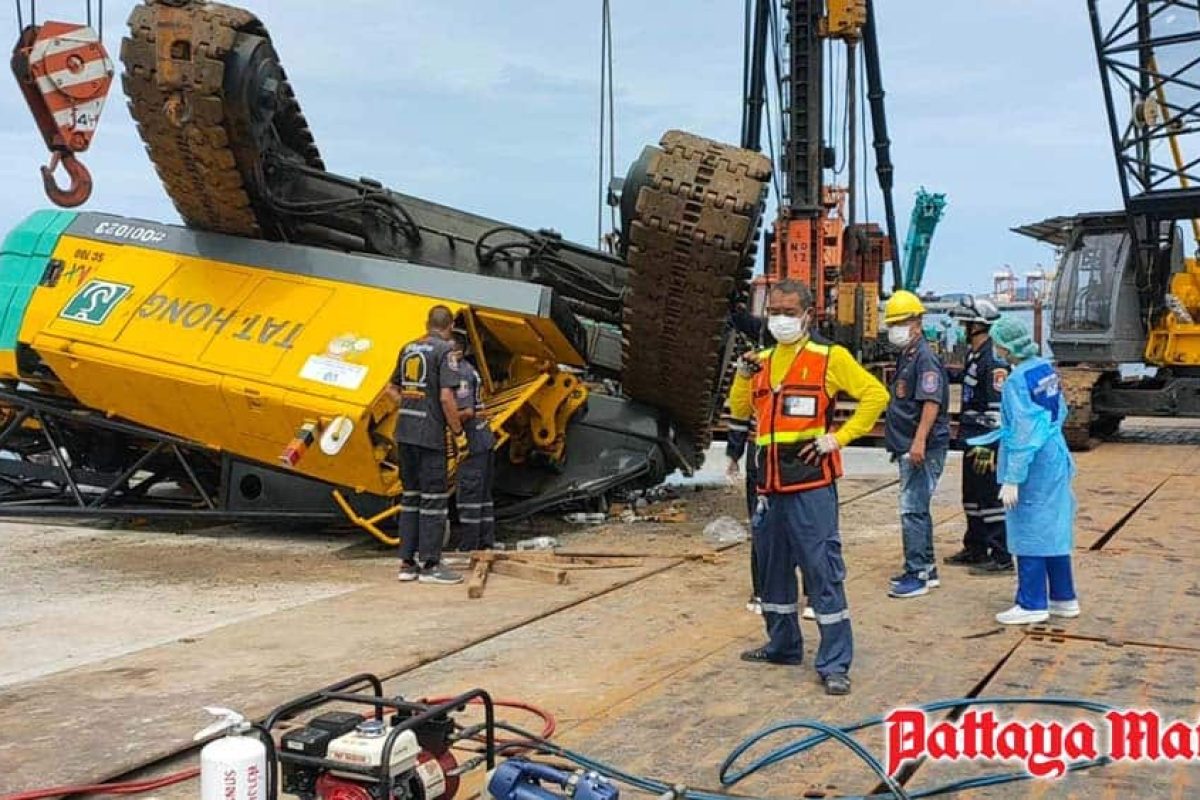 pattaya news 3 crane operator killed in rig collapse