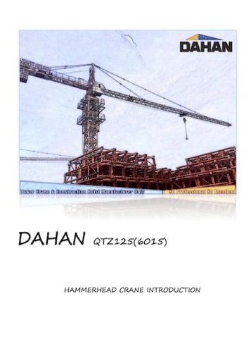 Dahan QTZ125 (6015) Hammerhead Tower Crane Load Chart Dahan QTZ125 (6015) Hammerhead Tower Crane Load Chart