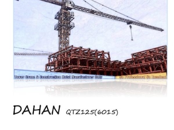 Dahan QTZ125 (6015) Hammerhead Tower Crane Load Chart