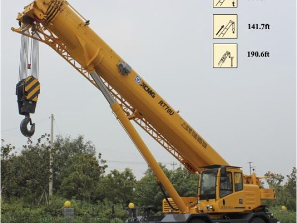 XCMG RT70U Rough Terrain Crane Load Chart