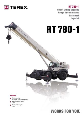 Terex RT 780-1 Terex RT 780-1 Rough Terrain Crane Load Chart