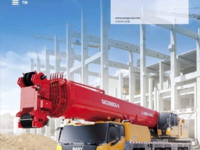Sany SAC2600C8-8 All Terrain Crane Load Chart