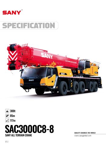 auto draft Sany SAC3000C8 All Terrain Crane