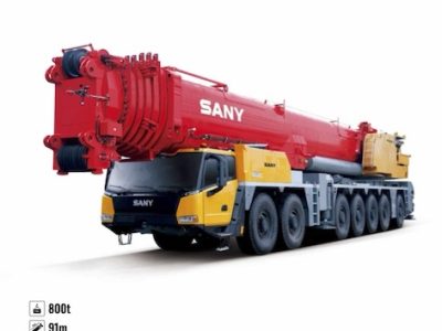 Sany SAC8000T7-8 All Terrain Crane Load Chart
