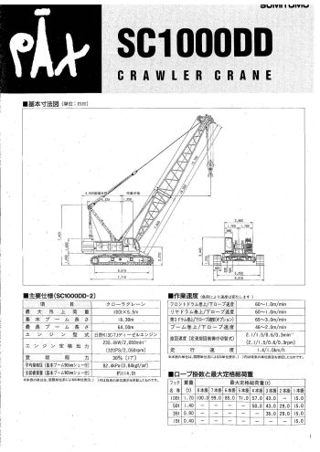 Sumitomo SC 1000DD-2 Crawler Crane