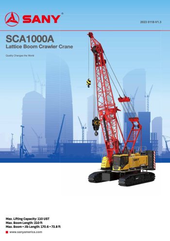 Sany SCA1000A Crawler Crane Sany SCA1000A Crawler Crane