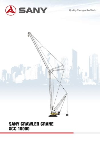 Sany SCC10000 Crawler Crane Load Chart Sany SCC10000 Crawler Crane Load Chart
