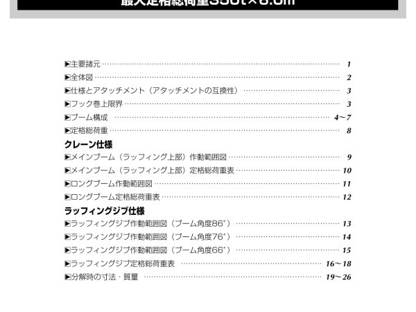 Kobelco SL4500J-2 Crawler Crane Load Chart