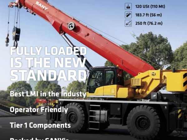 Sany SRA1200A Rough Terrain Crane Load Chart
