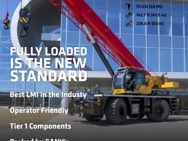 Sany SRA750A Rough Terrain Crane Load Chart