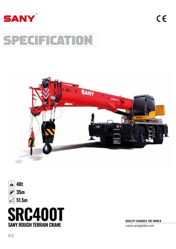 Sany SRC400T Rough Terrain Crane