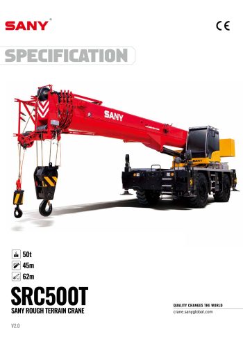 Sany SRC500T Rough Terrain Crane Sany SRC500T Rough Terrain Crane