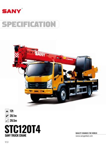 Sany STC120T4 Hydraulic Truck Crane Sany STC120T4 Hydraulic Truck Crane
