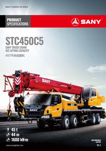 Sany STC450C5 Hydraulic Truck Crane Sany STC450C5 Hydraulic Truck Crane