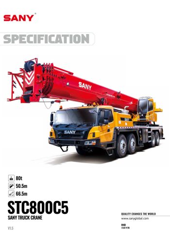 Sany STC800C5 Hydraulic Truck Crane