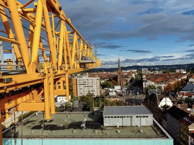 spira erects 25t capacity potain mdt 569 tower crane in just two days for kit lab construction project1
