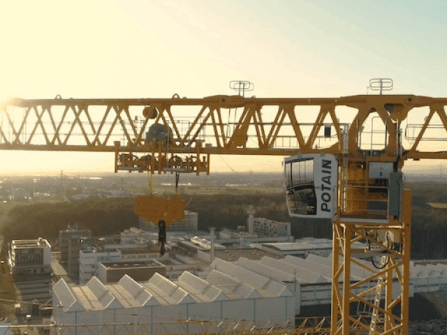 strabag deploys largest ever potain topless crane mdt 809 for fair particle accelerator facility construction in germany 1