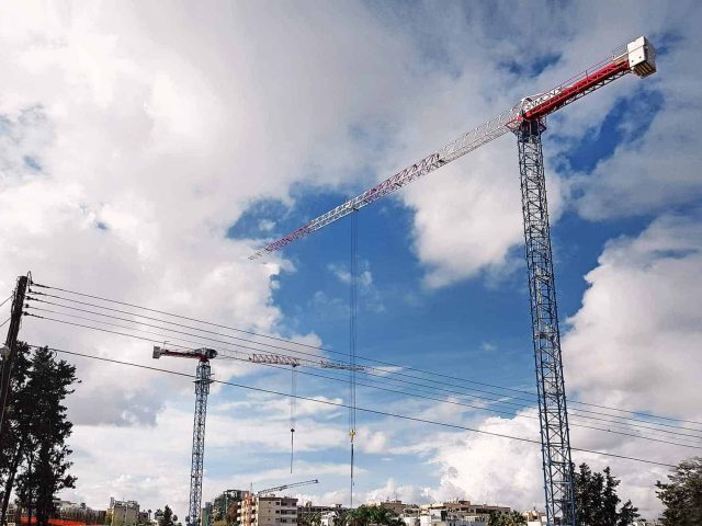 Two Raimondi MRT111 cranes erected in Cyprus