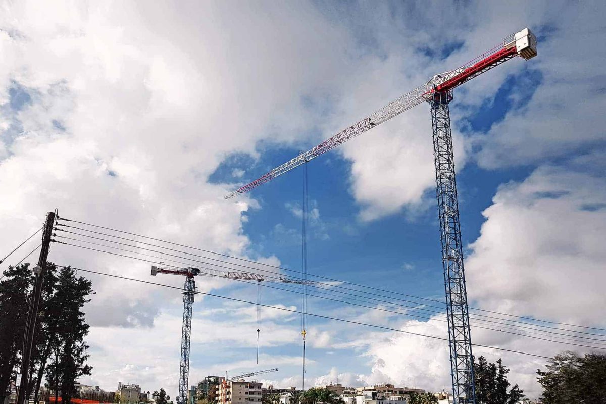 Two Raimondi MRT111 cranes erected in Cyprus