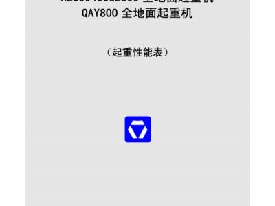 XCMG QAY800 All Terrain Crane Load Chart
