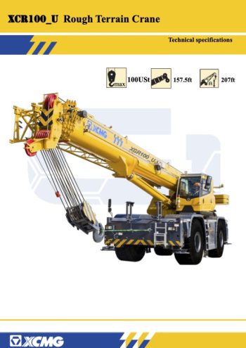 XCMG XCR100U Rough Terrain Crane Load Chart XCMG XCR100U Rough Terrain Crane Load Chart