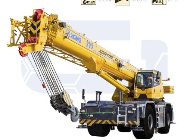 XCMG XCR100U Rough Terrain Crane Load Chart