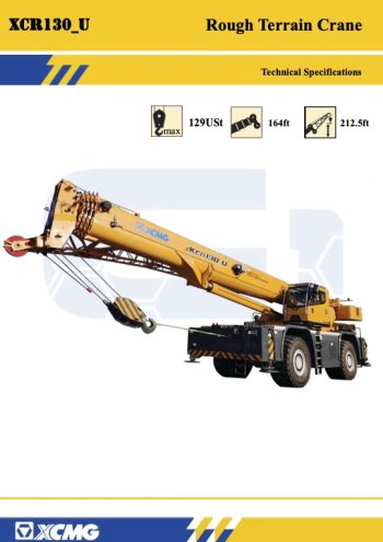 XCMG XCR130U Rough Terrain Crane Load Chart XCMG XCR130U Rough Terrain Crane Load Chart