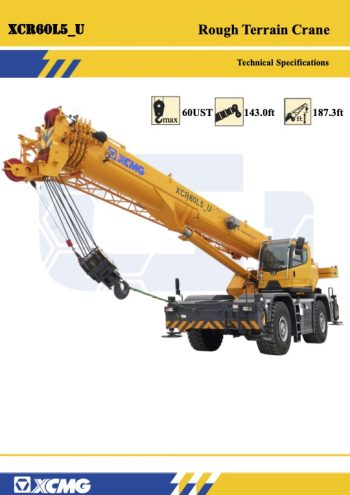 XCMG XCR60L5U Rough Terrain Crane Load Chart XCMG XCR60L5U Rough Terrain Crane Load Chart