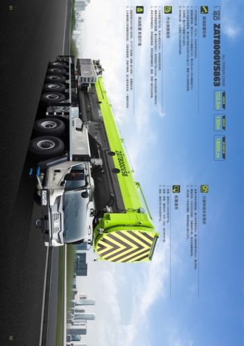 Zoomlion ZAT8000VS863 All Terrain Crane Load Chart