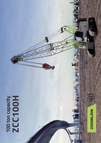 Zoomlion ZCC100H Crawler Crane Load Chart Zoomlion ZCC100H Crawler Crane Load Chart
