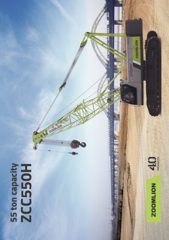 Zoomlion ZCC550H Crawler Crane Load Chart Zoomlion ZCC550H Crawler Crane Load Chart
