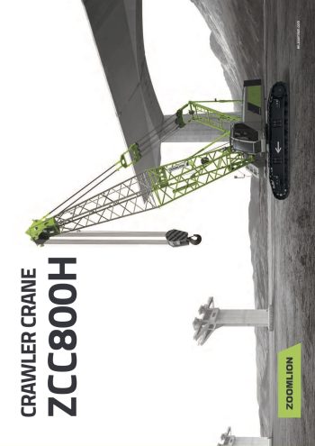 Zoomlion ZCC800H Crawler Crane Load Chart Zoomlion ZCC800H Crawler Crane Load Chart