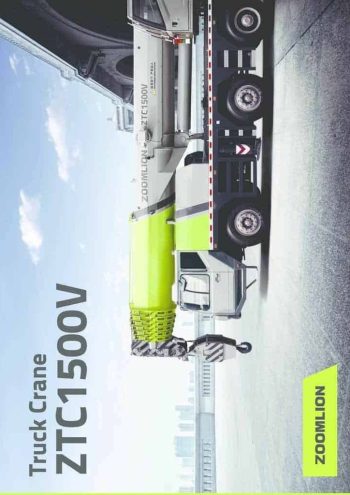 Zoomlion ZTC1500V Hydraulic Truck Crane Load Chart