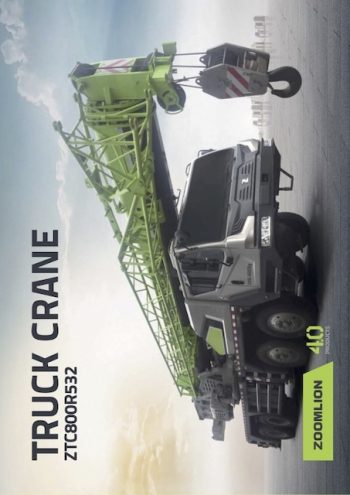 Zoomlion ZTC800R532 Hydraulic Truck Crane Load Chart Zoomlion ZTC800R532 Hydraulic Truck Crane Load Chart