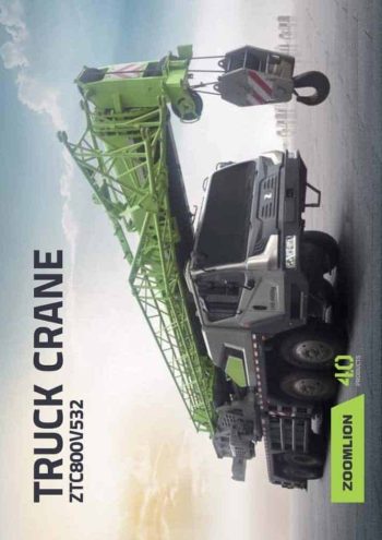 Zoomlion ZTC800V532 Hydraulic Truck Crane Load Chart
