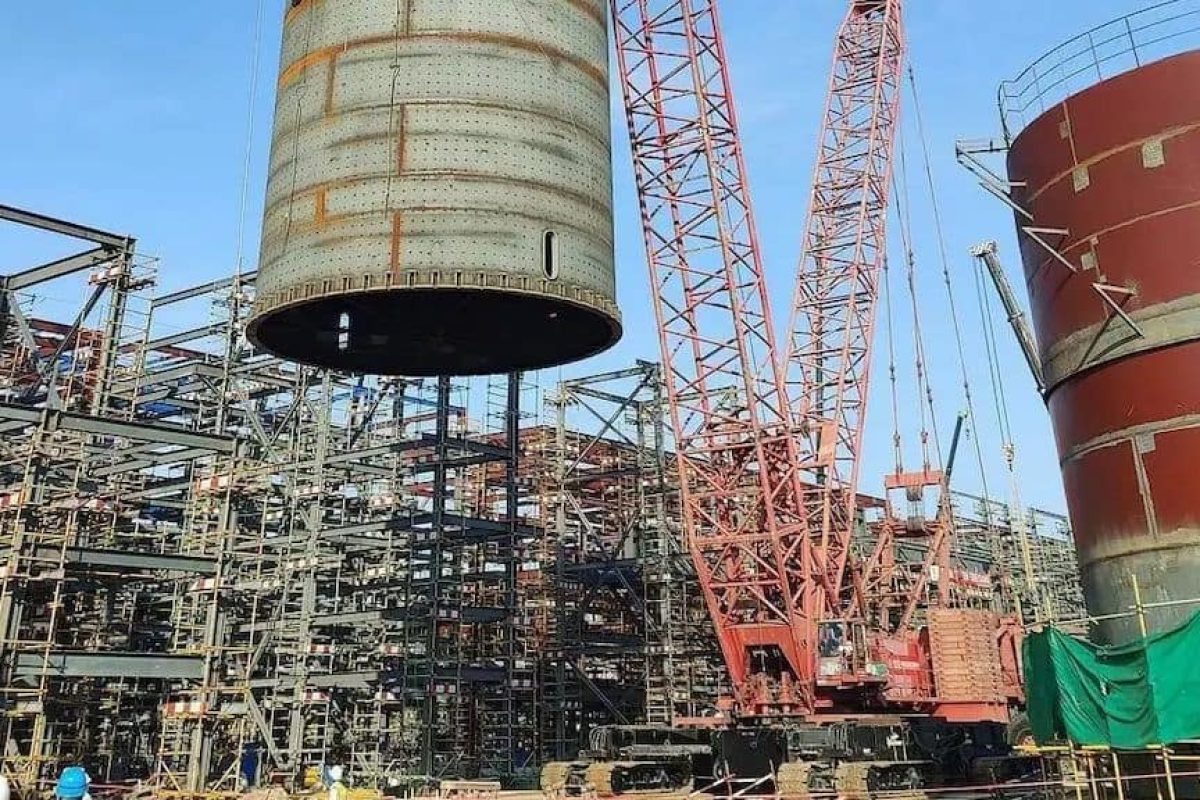 dongying project raffinate tower 1
