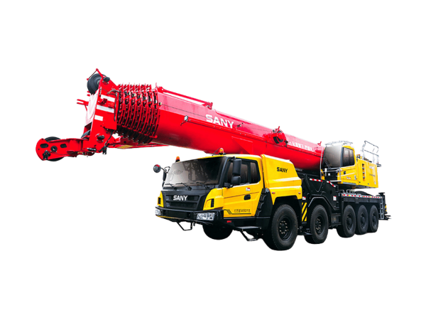 Sany STC1100T2 100 ton hydraulic truck crane with 78m main boom.