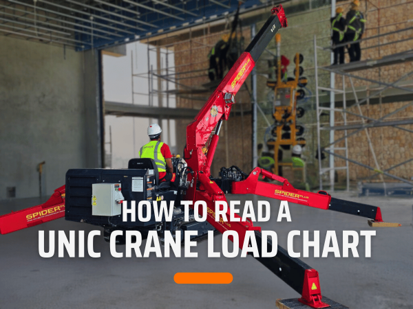 How to read a unic crane load chart