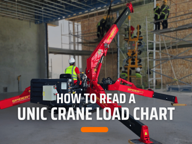How to read a unic crane load chart