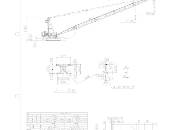 Kitagawa JCB040J Luffing Tower Crane