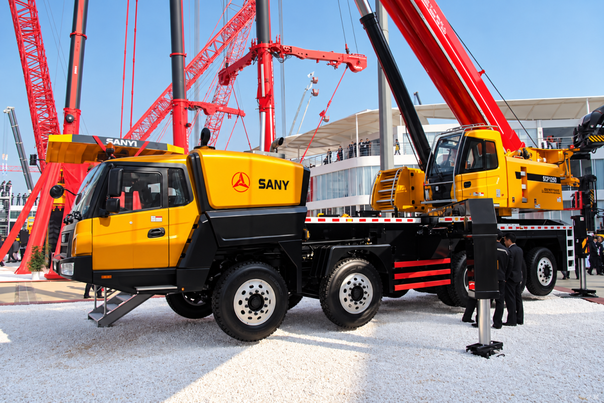 sany stc1250 at bauma shanghai