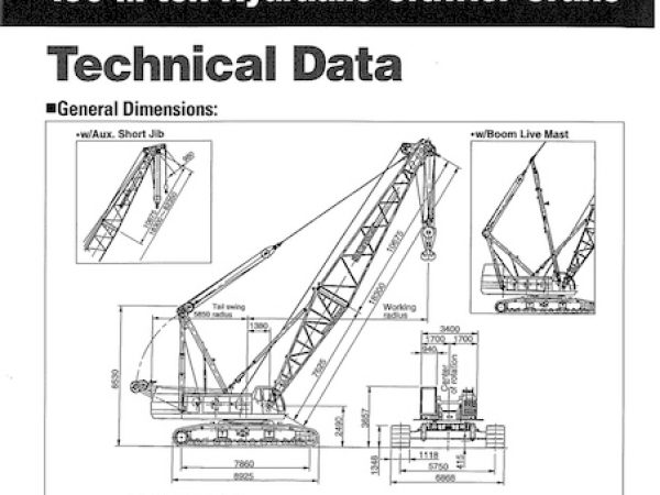 Sumitomo SC1500-2 Crawler Crane Load Chart