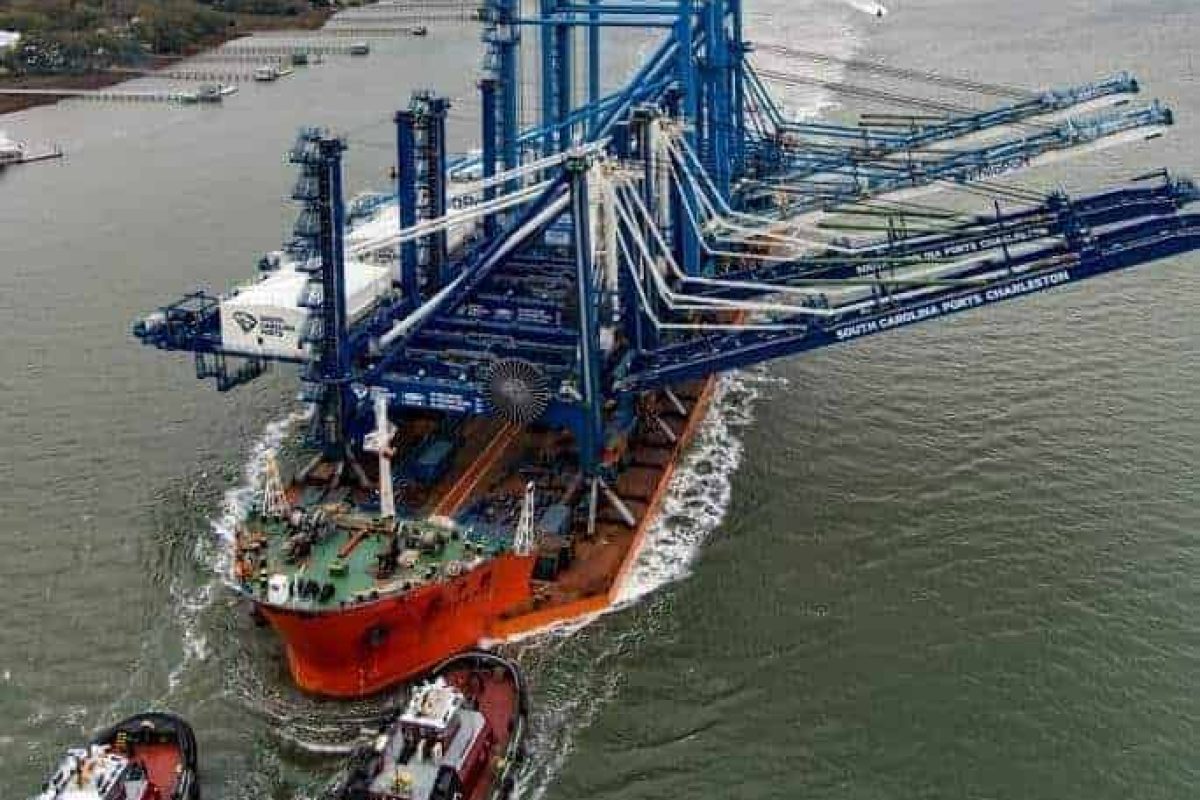 STS Cranes arrive at Wando Welch