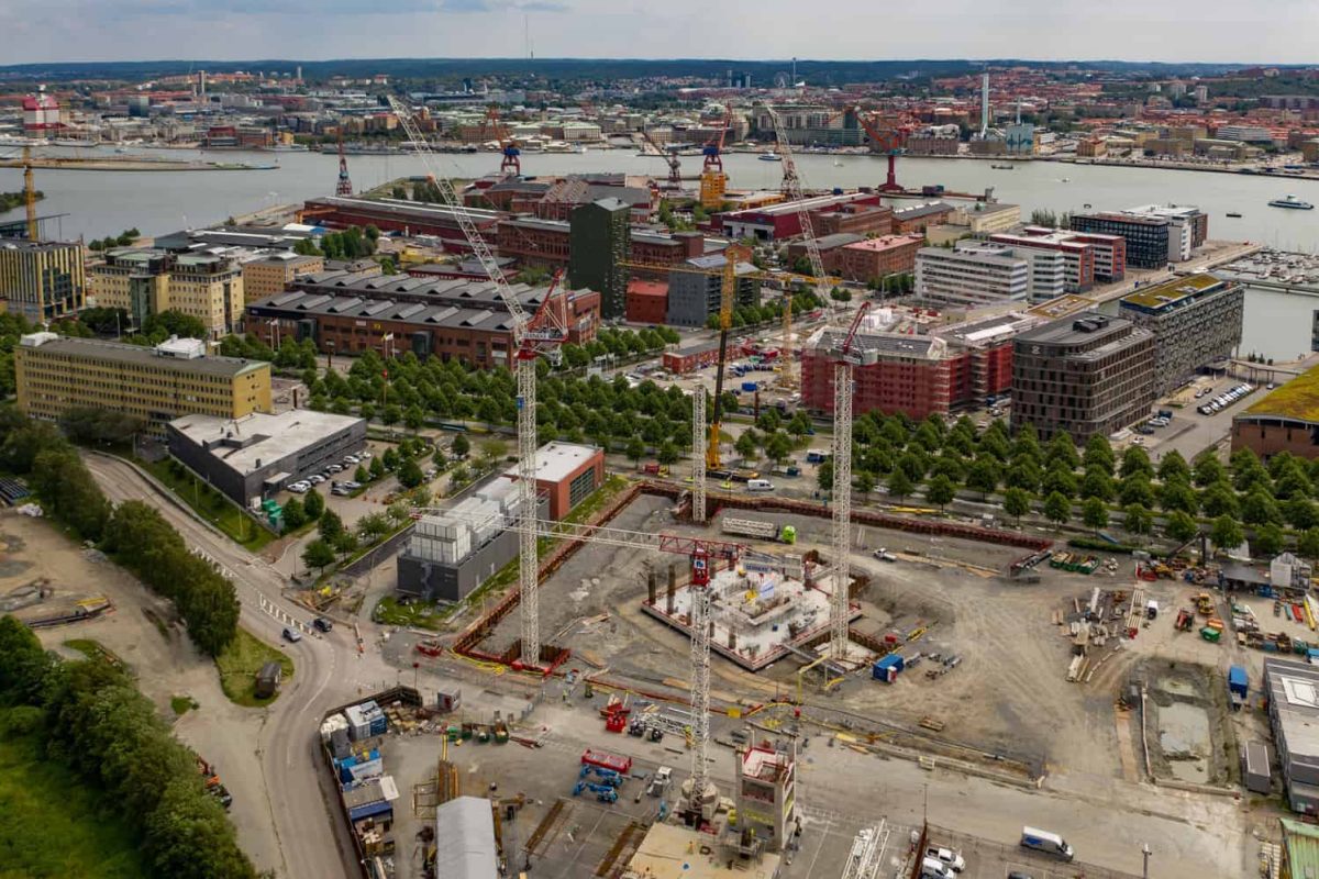 Three Terex luffers are being used for the construction of the Karlastaden mixed city development in Gothenburg, Sweden.