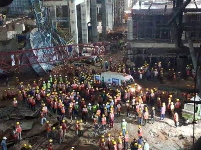 tower crane collapse assam dima hasao