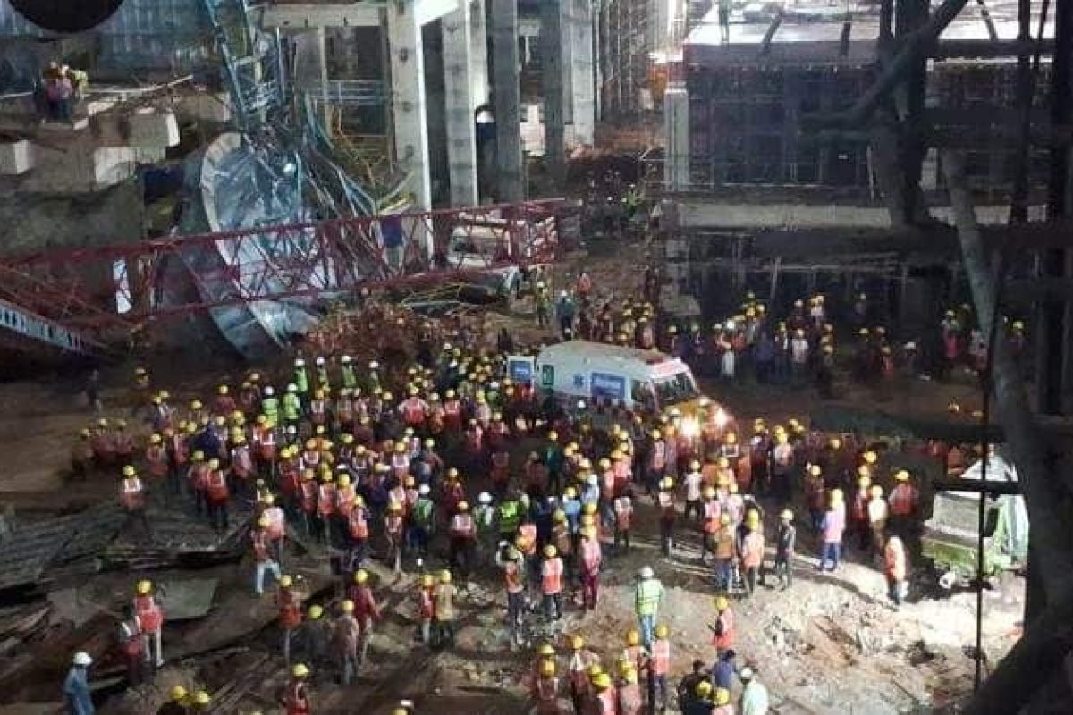 tower crane collapse assam dima hasao